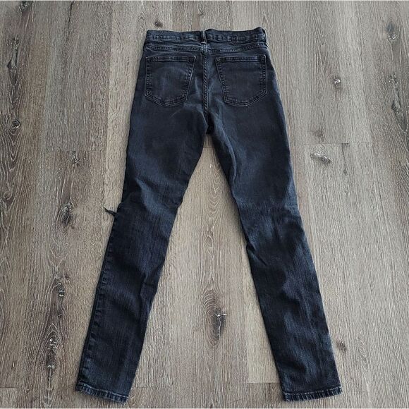 H&M Black Skinny Fit Distressed Jeans 29×32 - Picture 4 of 7
